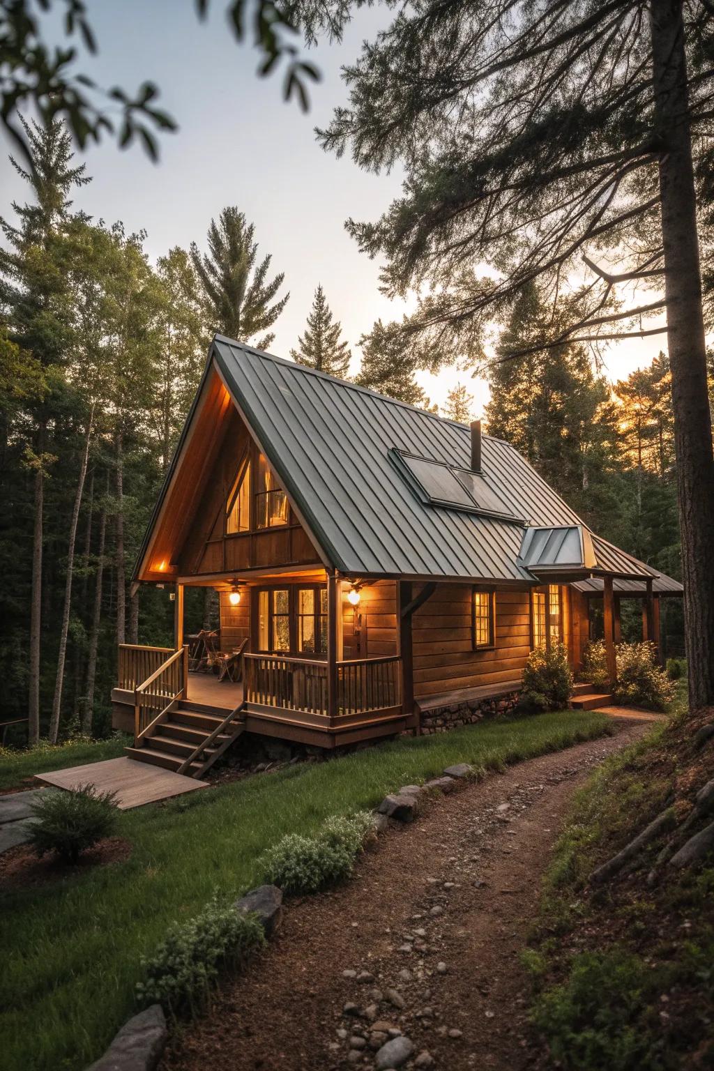 Combine durability with style using a metal roof.