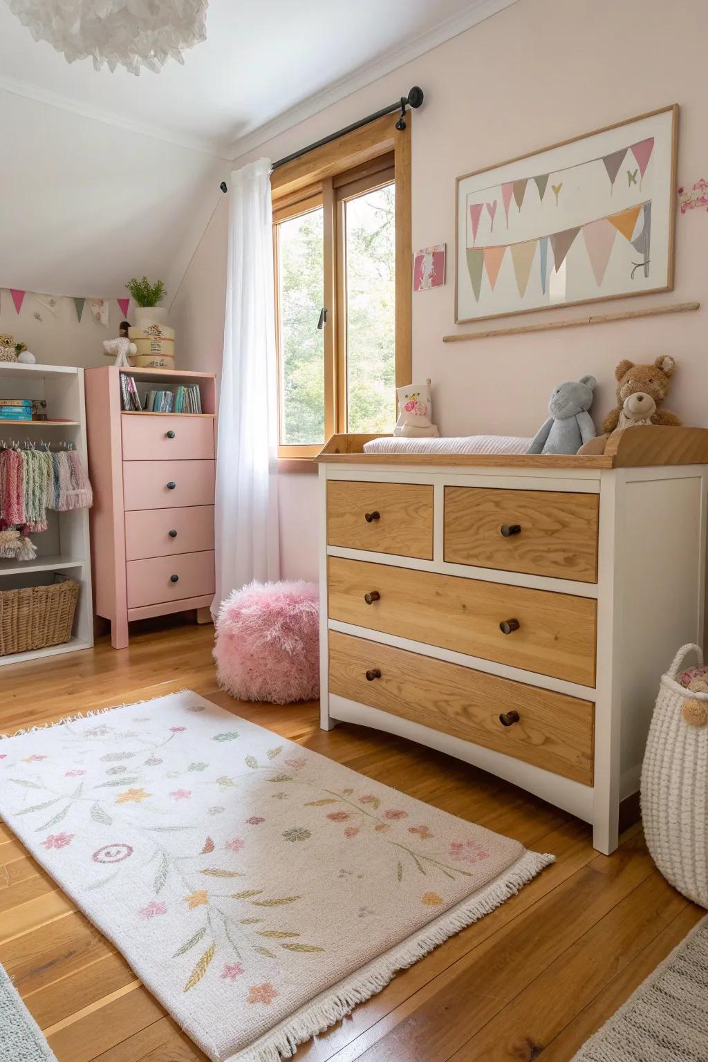 Give old furniture a new purpose with a touch of creativity and paint.