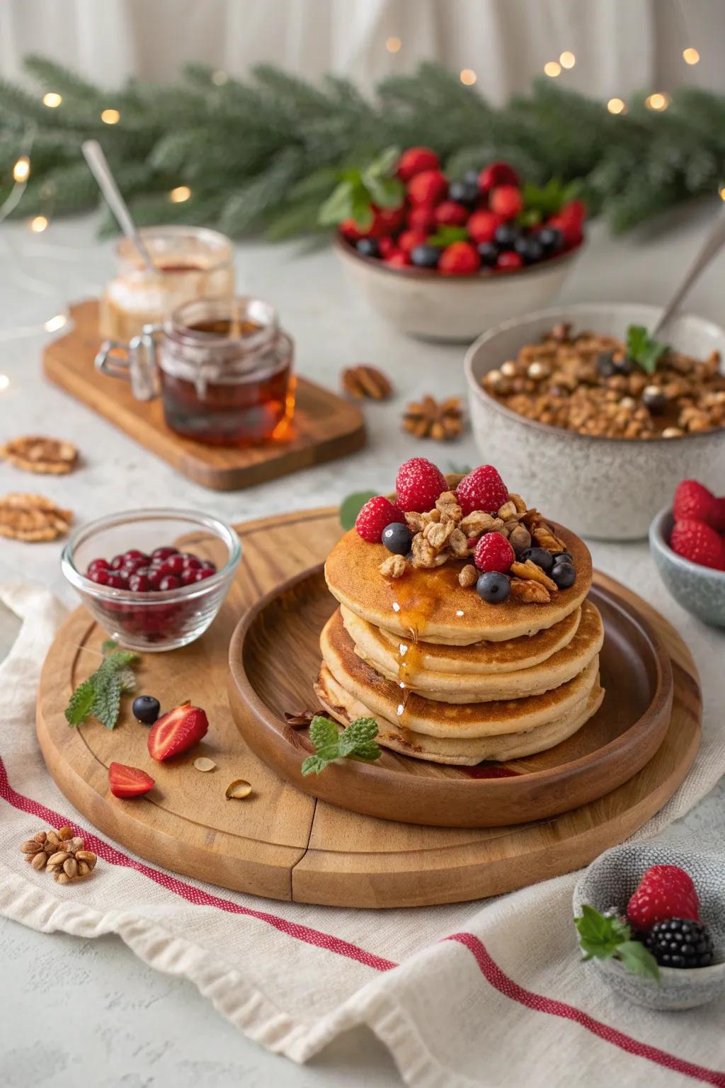 Invite creativity with an interactive pancake bar that lets guests craft their perfect plate.