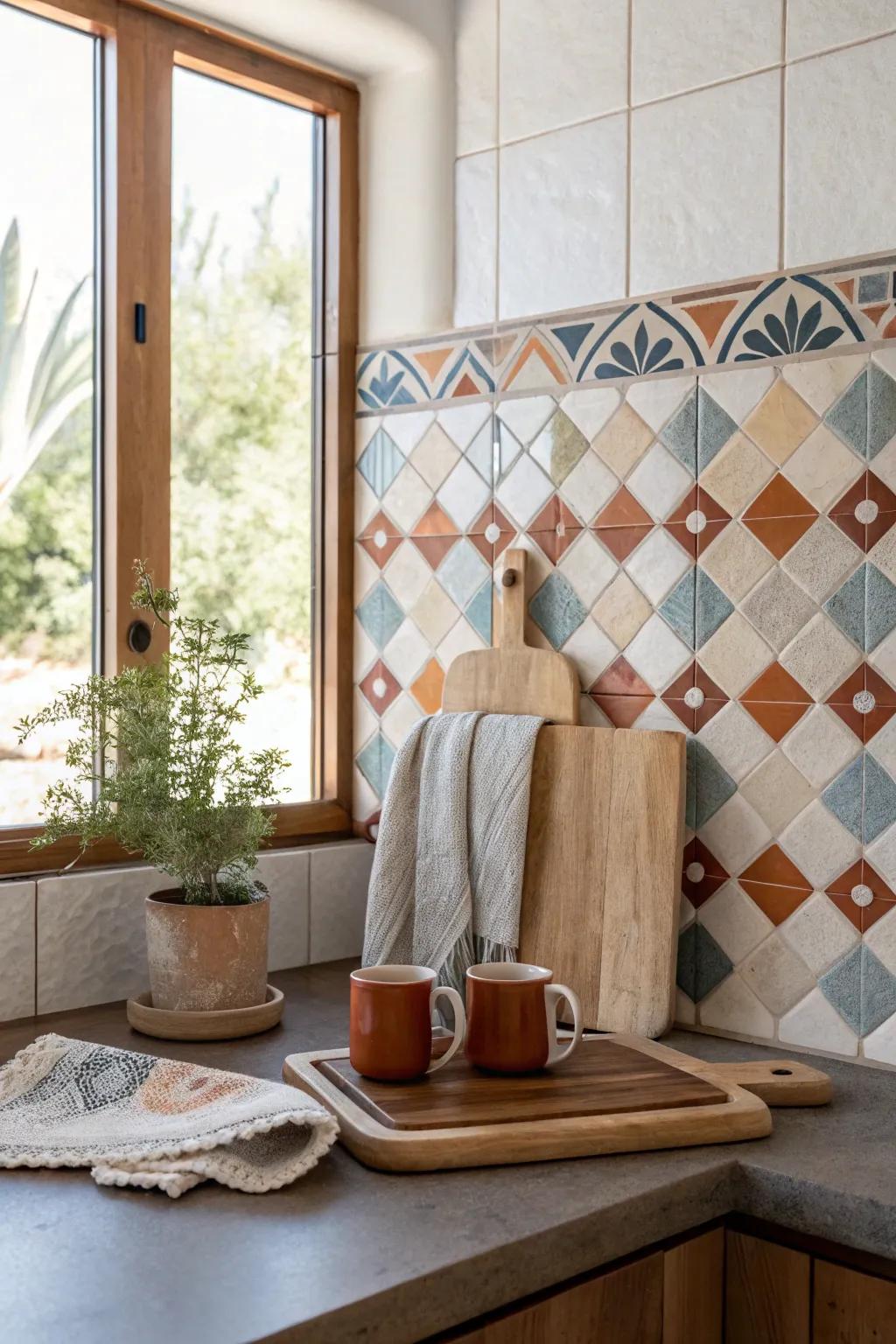 Infuse Moroccan flair with Zellige tiles that add vibrant charm.