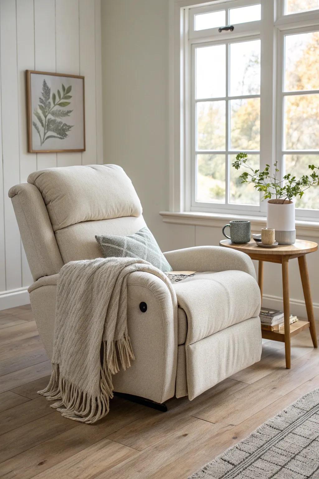 Sink into luxury with a recliner that promises unparalleled comfort. #RelaxInStyle #HomeComfort