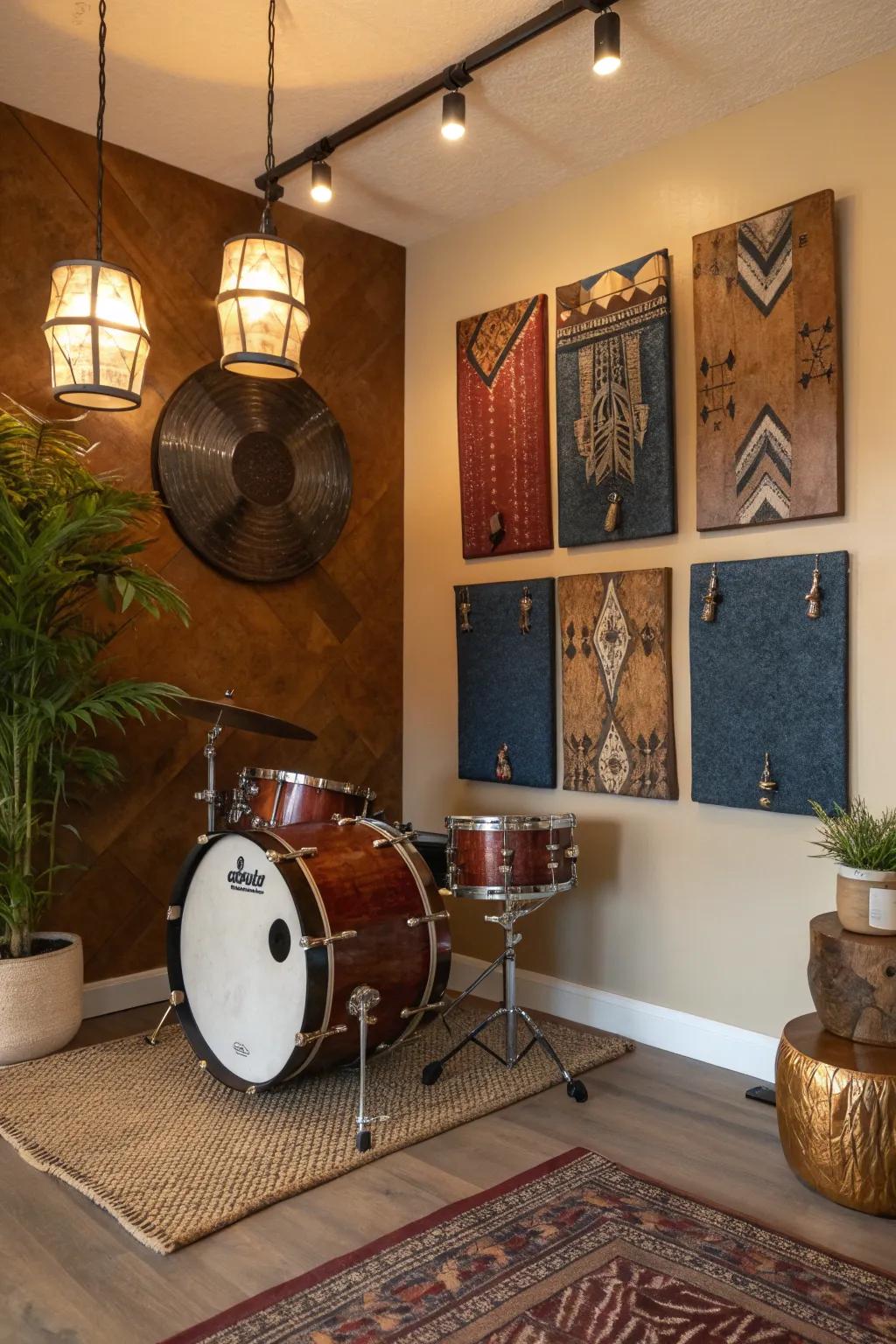 Turn your drum kit into wall art with creative mounting solutions.