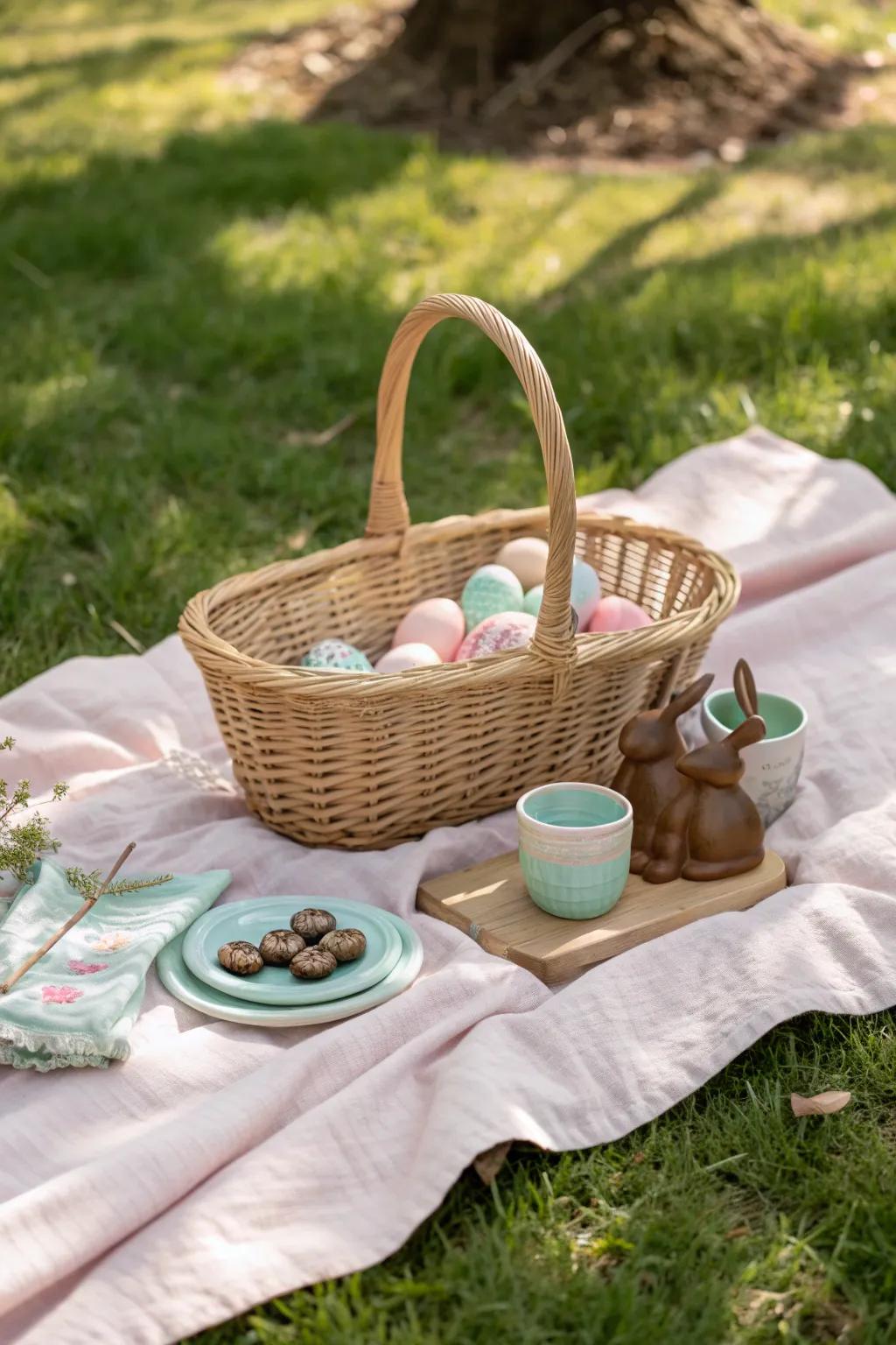 Embrace the great outdoors with an Easter picnic basket that's perfect for spring gatherings.