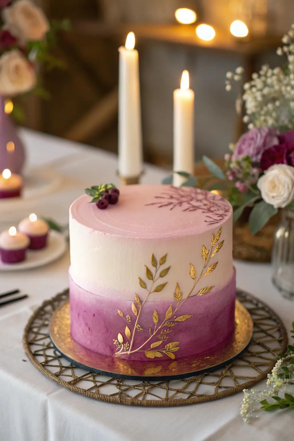 Let the colors flow with an ombre cake that dazzles with every layer.