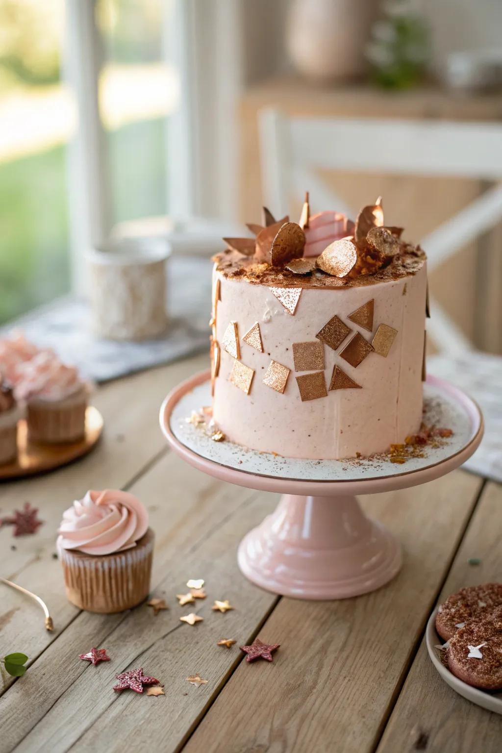 Add a touch of fun and flair with chocolate shards that delight both the eye and the palate.