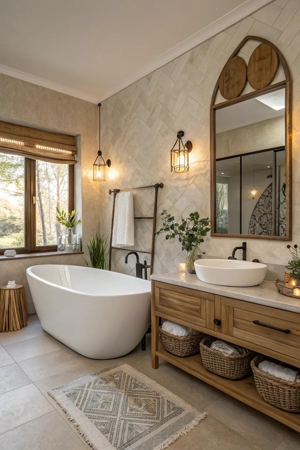 Layered lighting elevates the mood and ambiance of your bathroom.