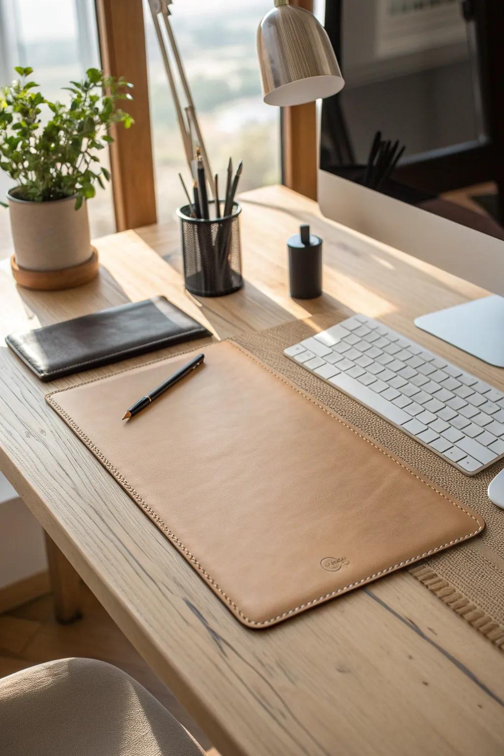 Define your workspace with a touch of elegance and order.