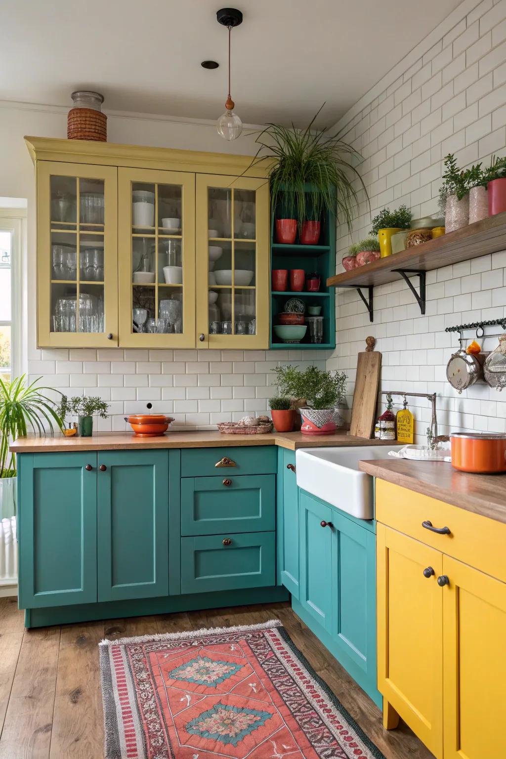 Embrace eclectic styles for a kitchen full of character.