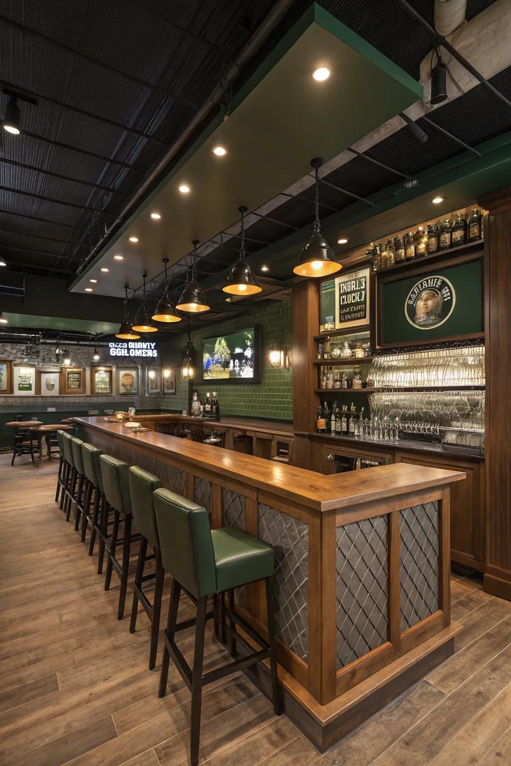 Social spaces designed for interaction ensure everyone feels part of the game-day action.