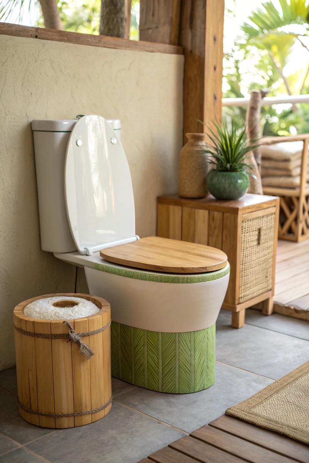 Choose sustainable materials for a stylish and eco-conscious bathroom design.