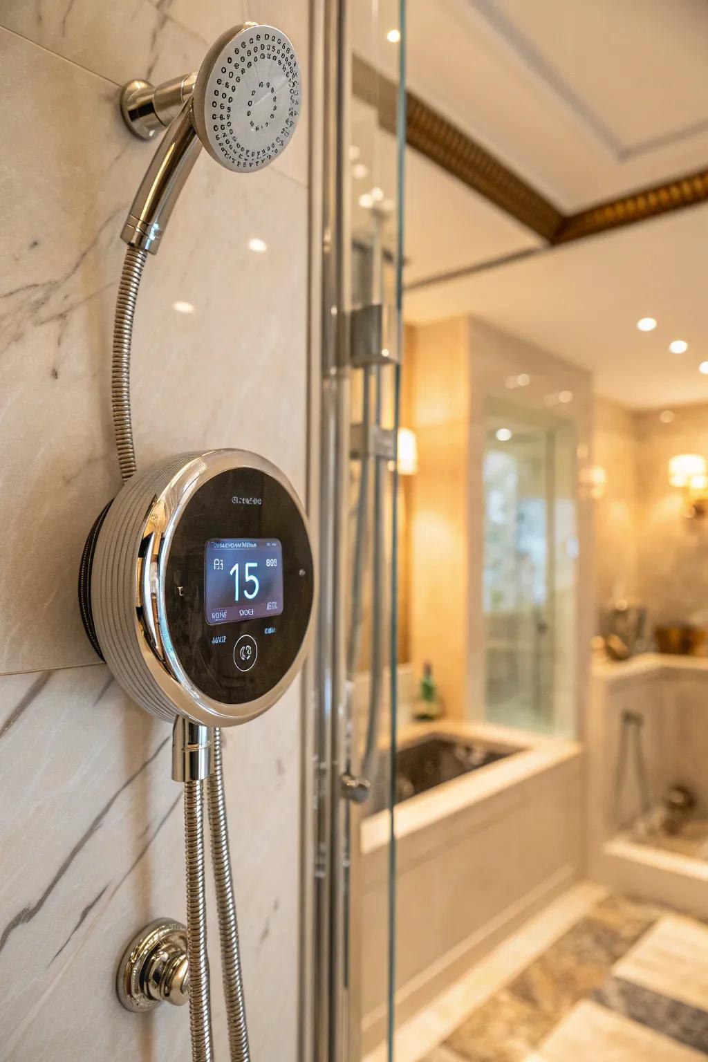 Step into the future with smart shower technology for the ultimate convenience at your fingertips.