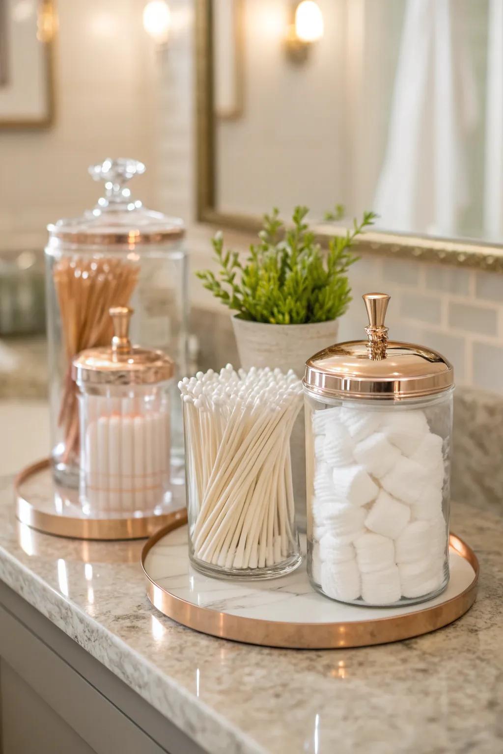 Bring vintage charm to your routine with elegant apothecary jars.