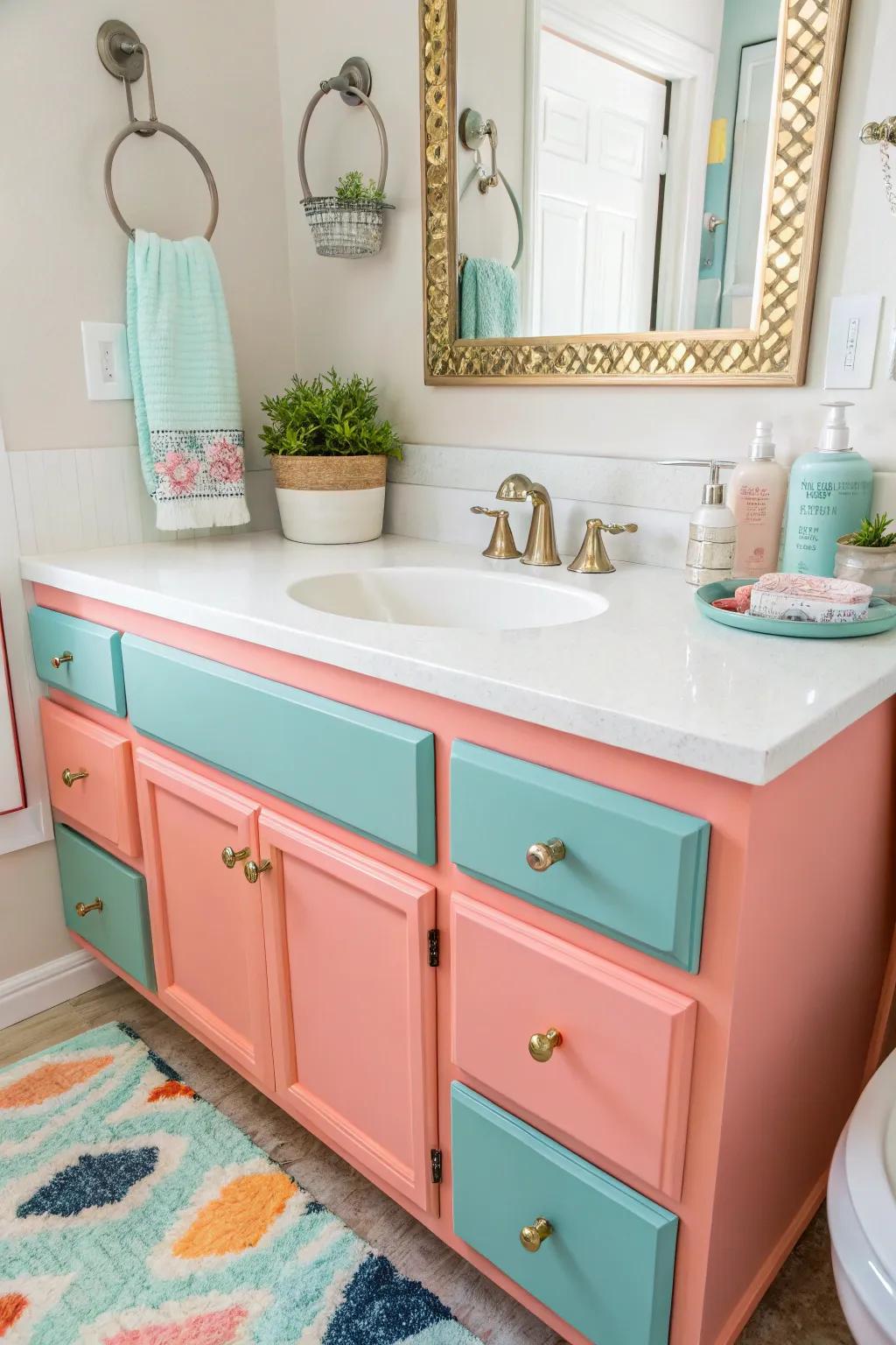 Revamp your bathroom vanity with a simple DIY upgrade for a personalized touch! #DIYVanity #HomeProjects