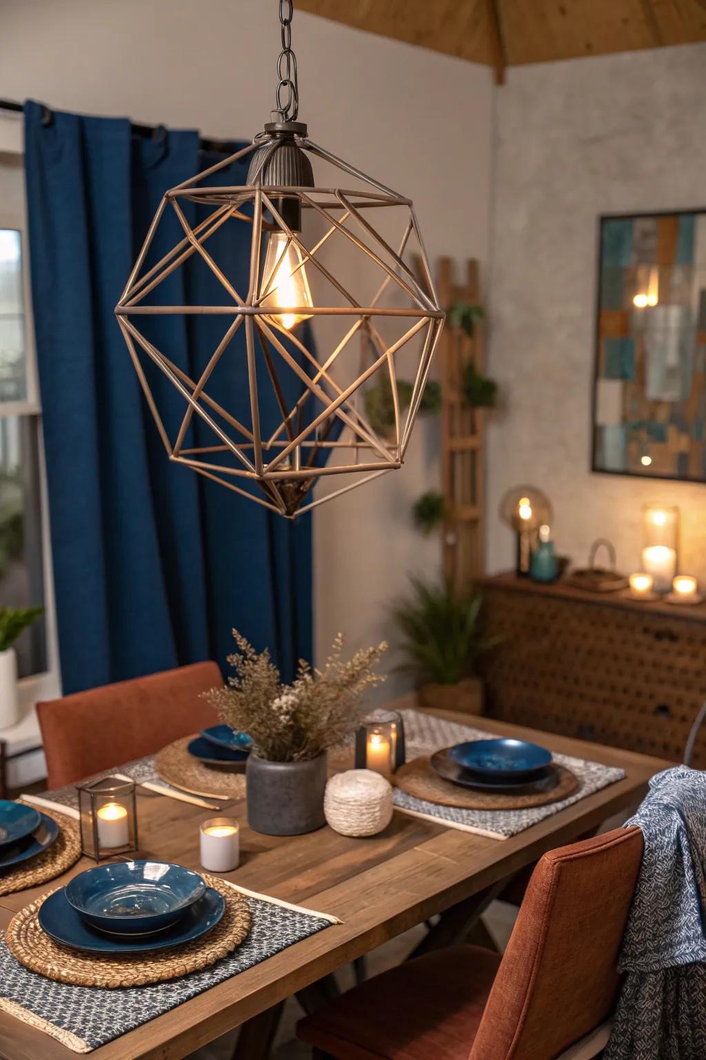 Add a playful element to your decor with uniquely shaped lighting fixtures.