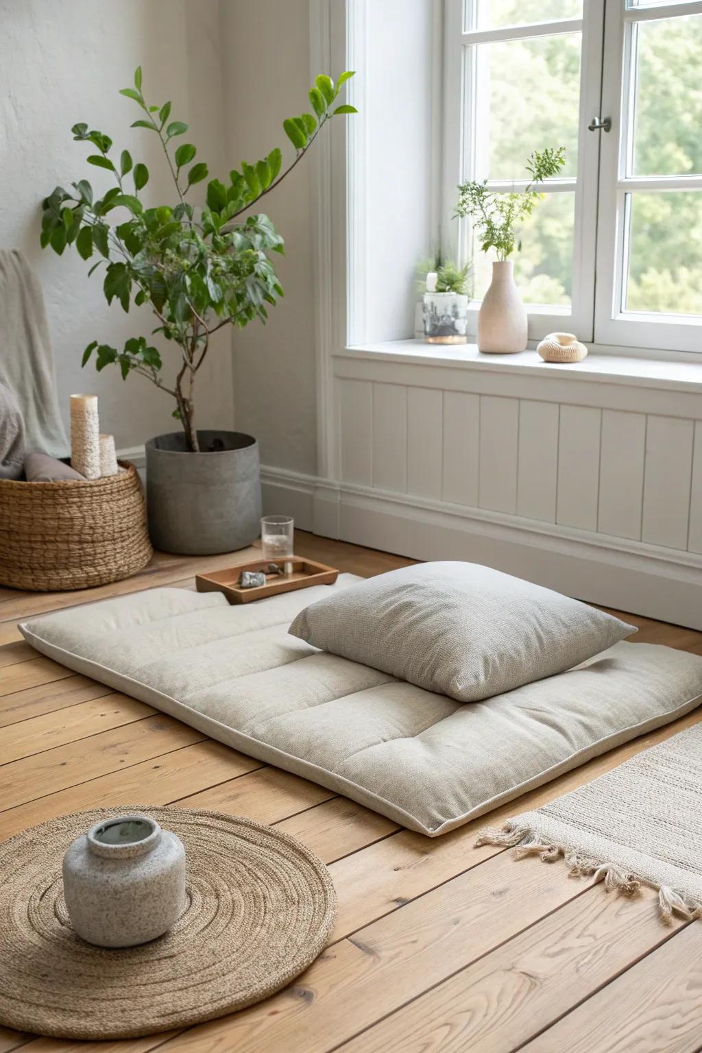 Transform your corner into a meditation haven for inner peace.