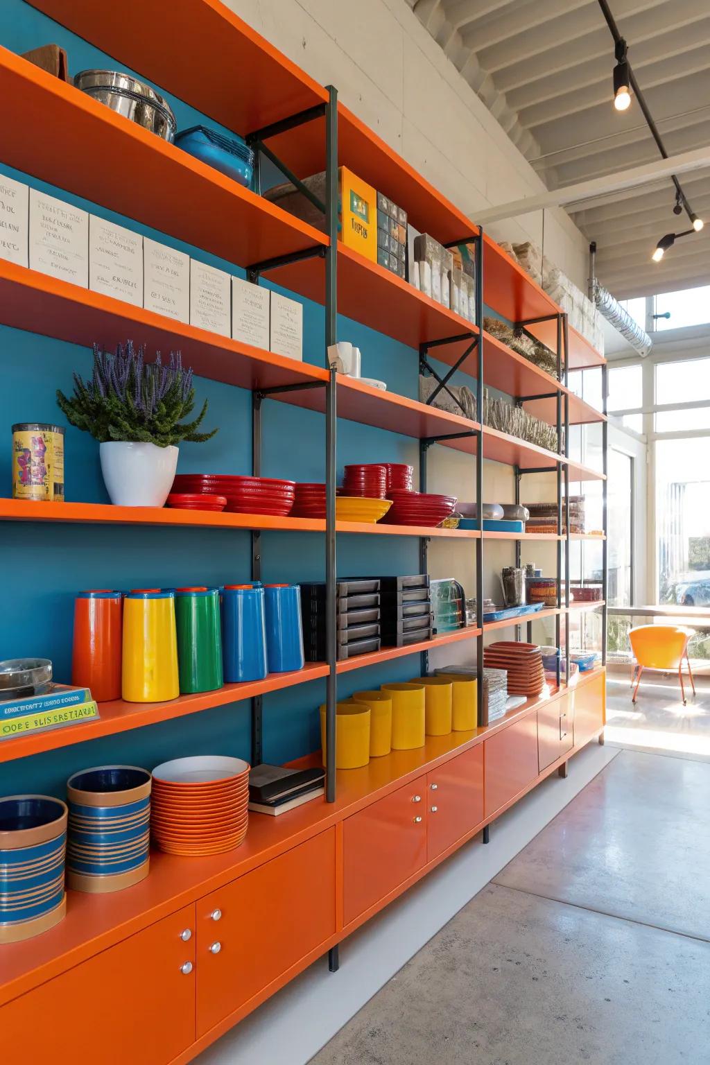 Maximize your vertical space with shelves that keep your desk clear and your mind focused.