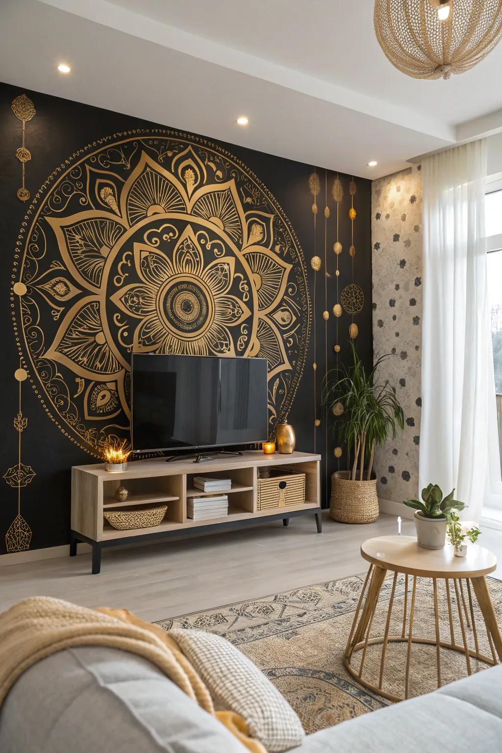 An accent wall can be a game-changer, adding instant character and charm. #AccentWall #LivingRoomStyle