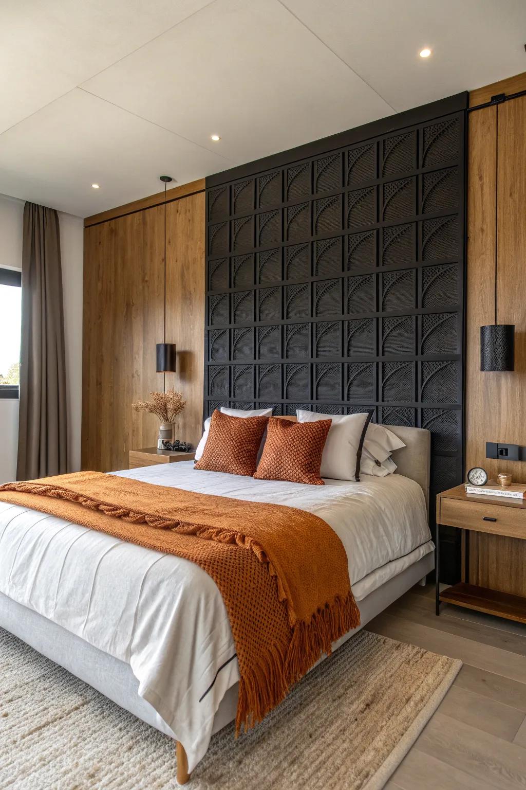 Textured wall panels add depth and sophistication to any room.