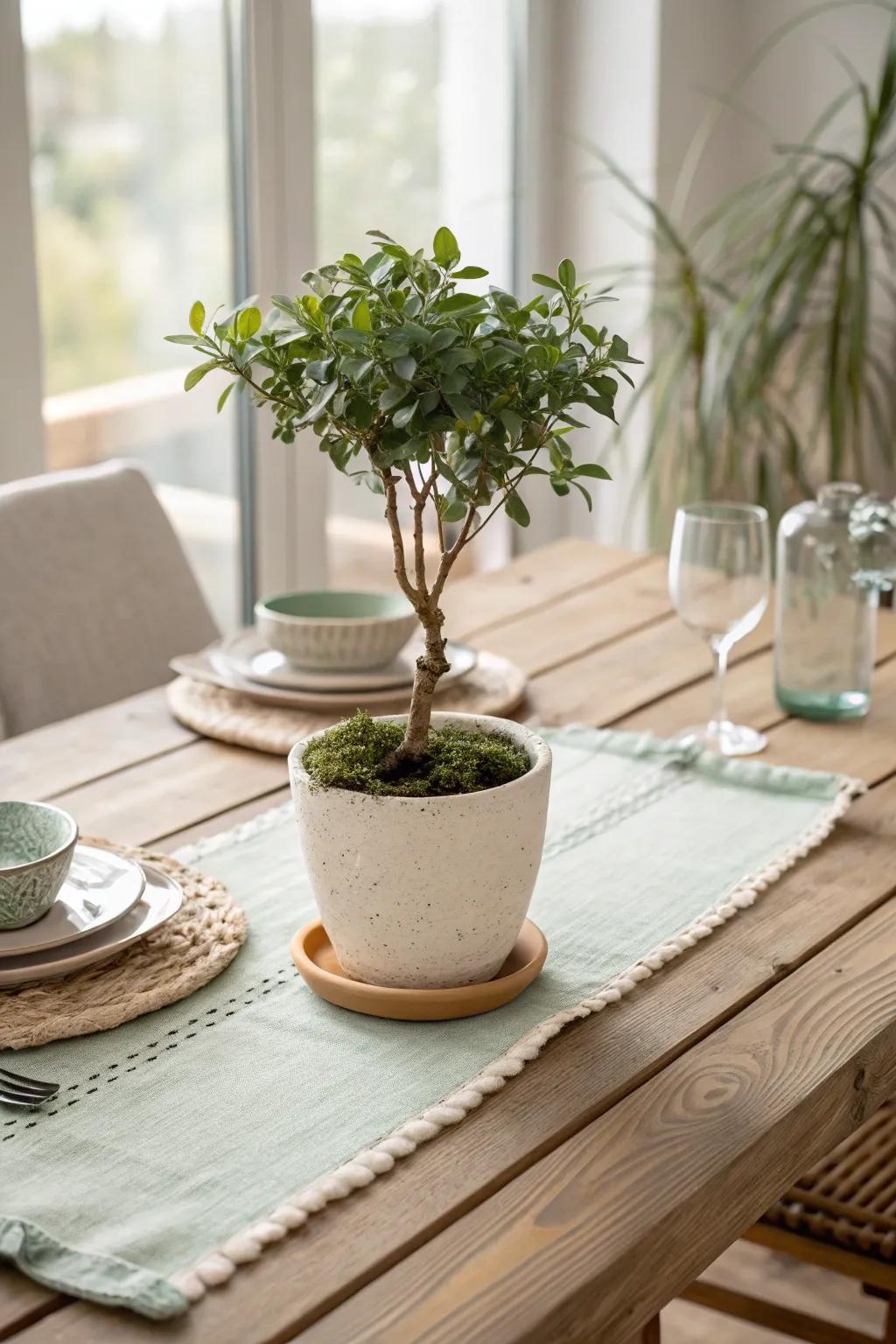 Bring life to your table with potted plants that guests can enjoy long after the event. 🌿 #GreenDecor #LivingCenterpieces
