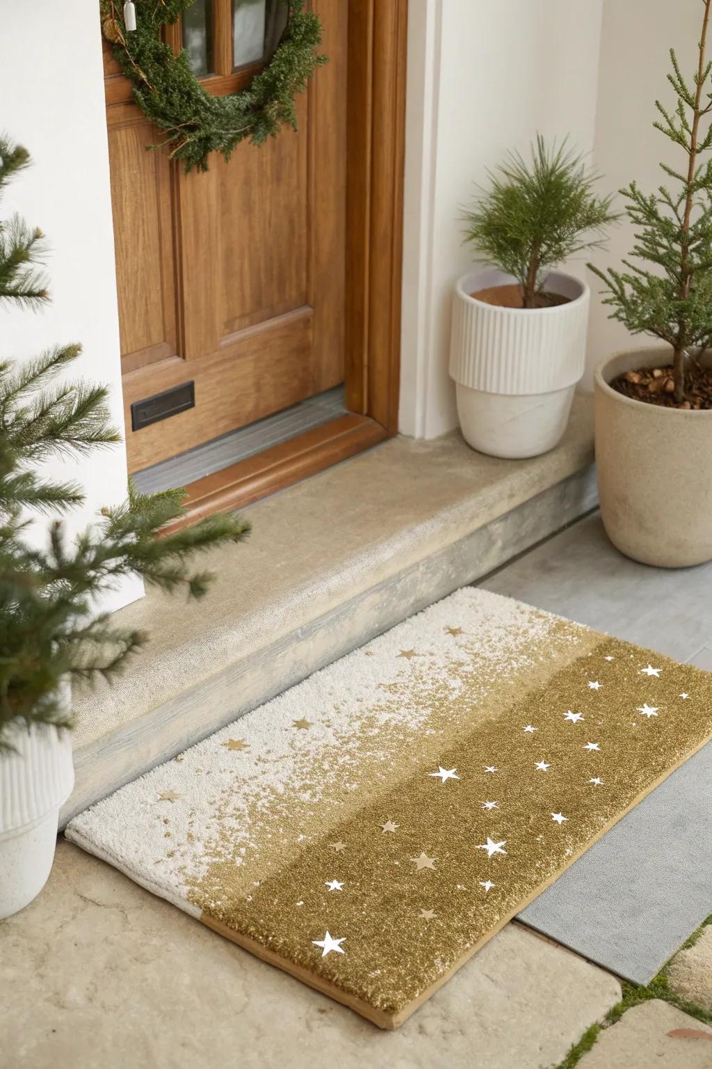 Add a dash of festive glamour with a glittering mat that captures the sparkle of the season. ✨🎄 #GlamChristmas