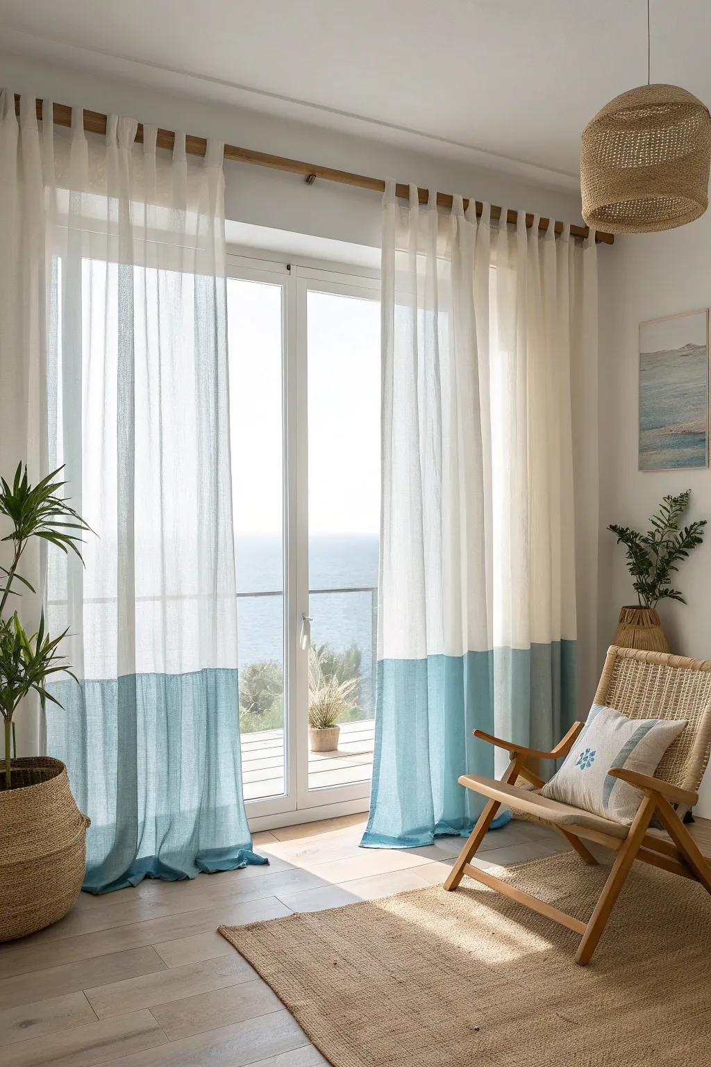 Layer your curtains for a look that's both practical and elegant.