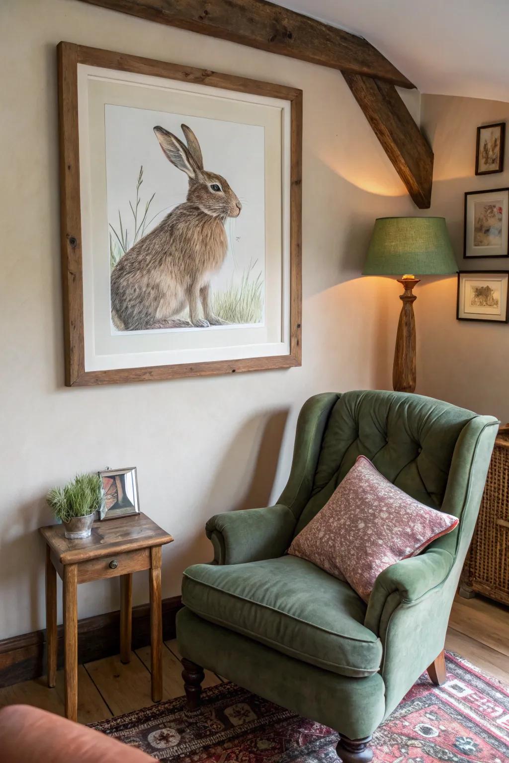 Infuse your walls with charm through whimsical artwork that tells a story.