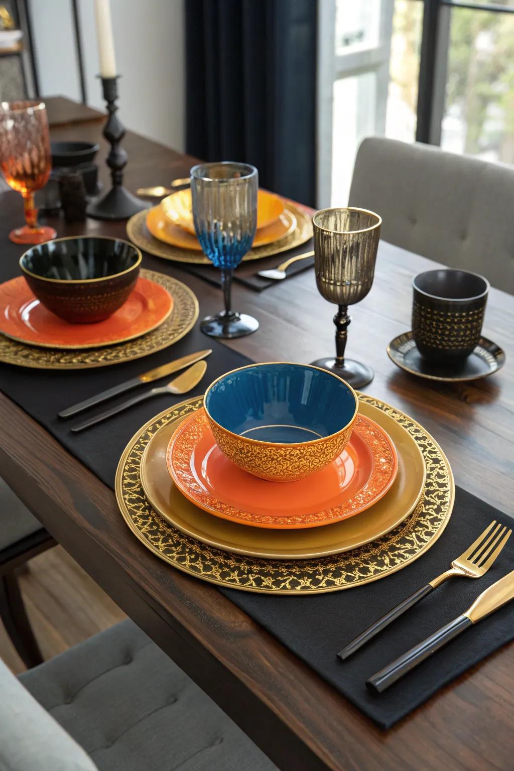 Achieve cohesion with accent colors that enhance your table's natural beauty. #ColorScheme #HomeStyling