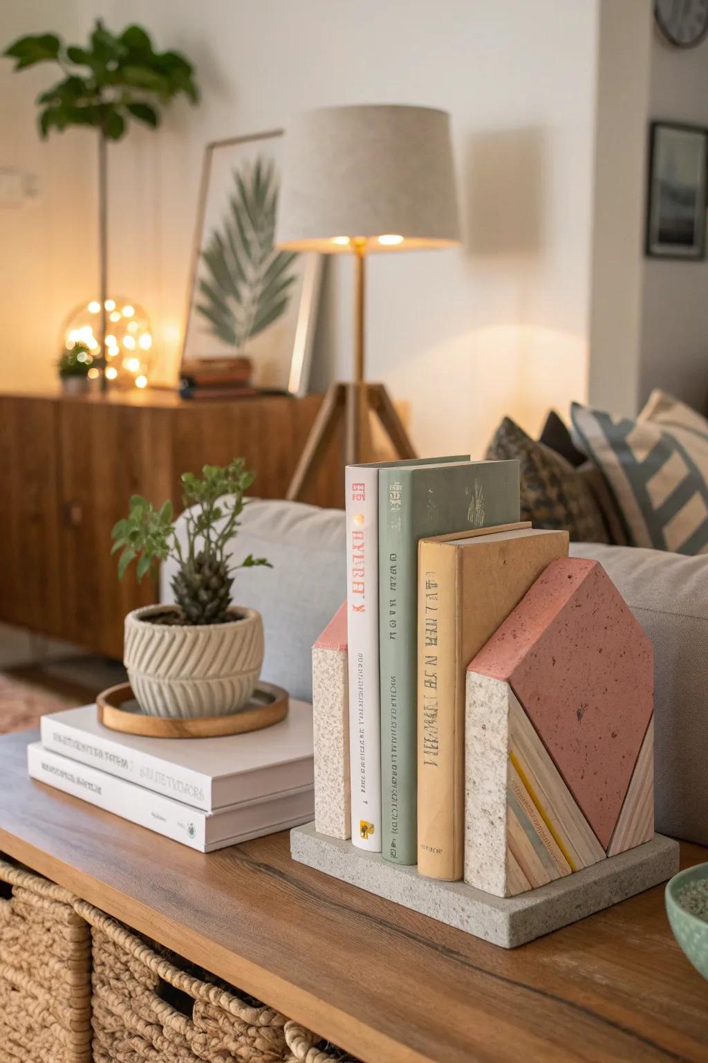 Keep your books in place with stylish DIY bookends that double as decorative pieces.