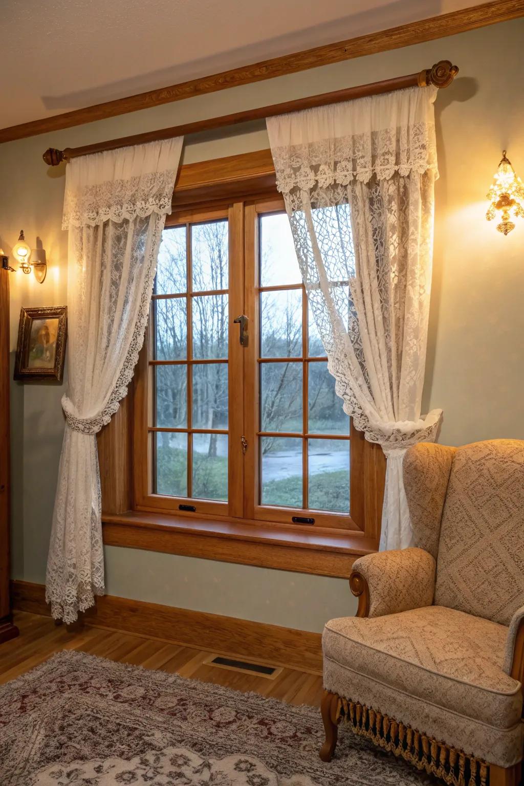 Bring a touch of nostalgia with vintage-inspired trim for a charming atmosphere.