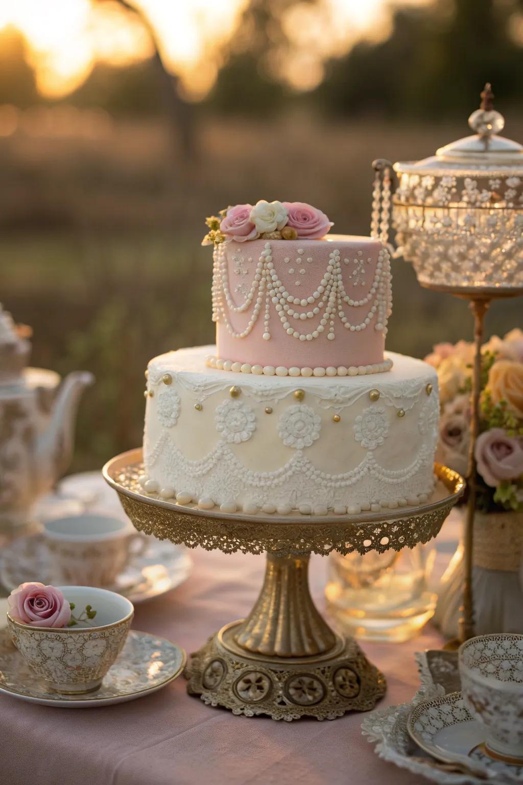 Timeless elegance with a vintage twist.