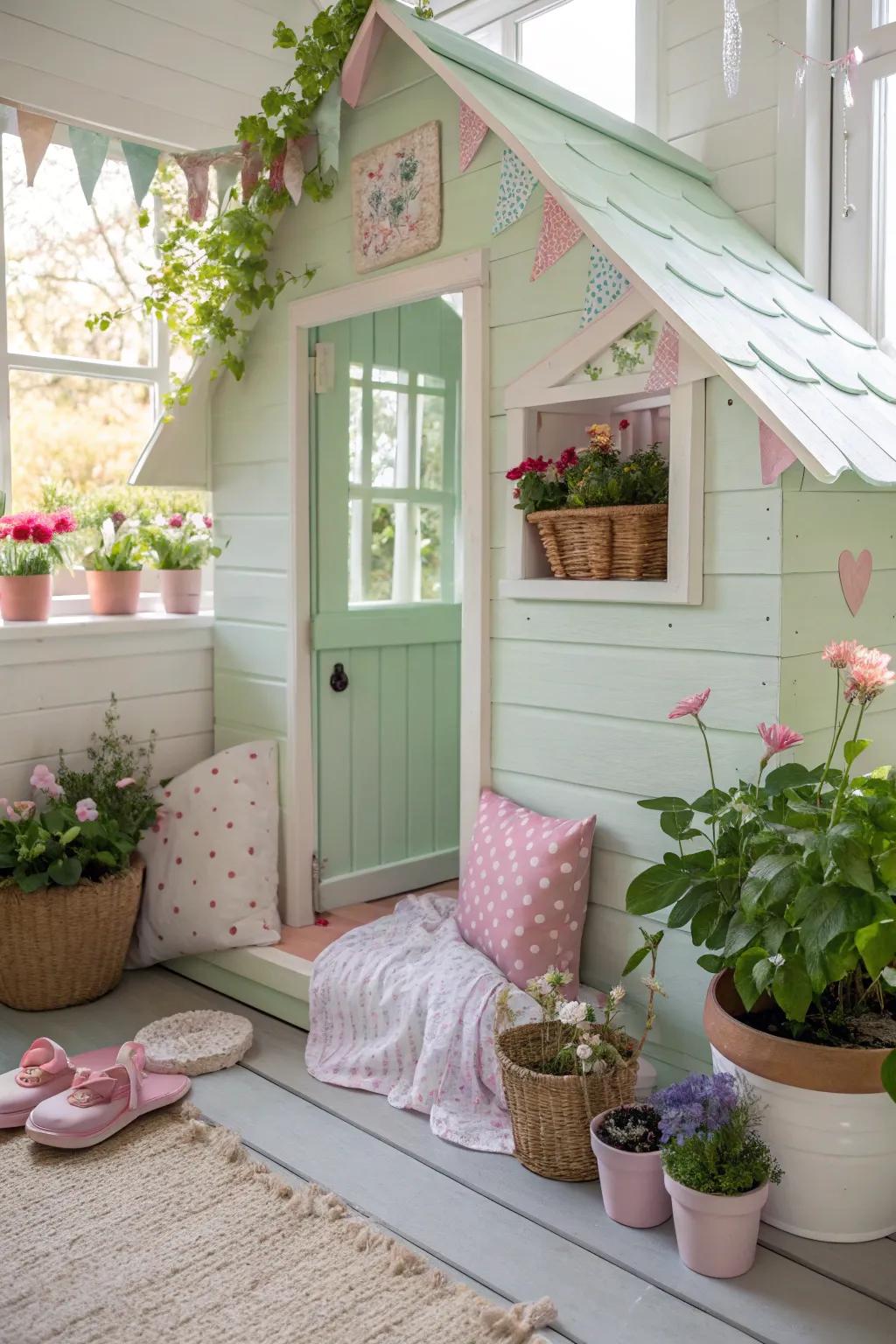 Bring the outdoors in with a mini garden that adds a splash of nature to playtime.