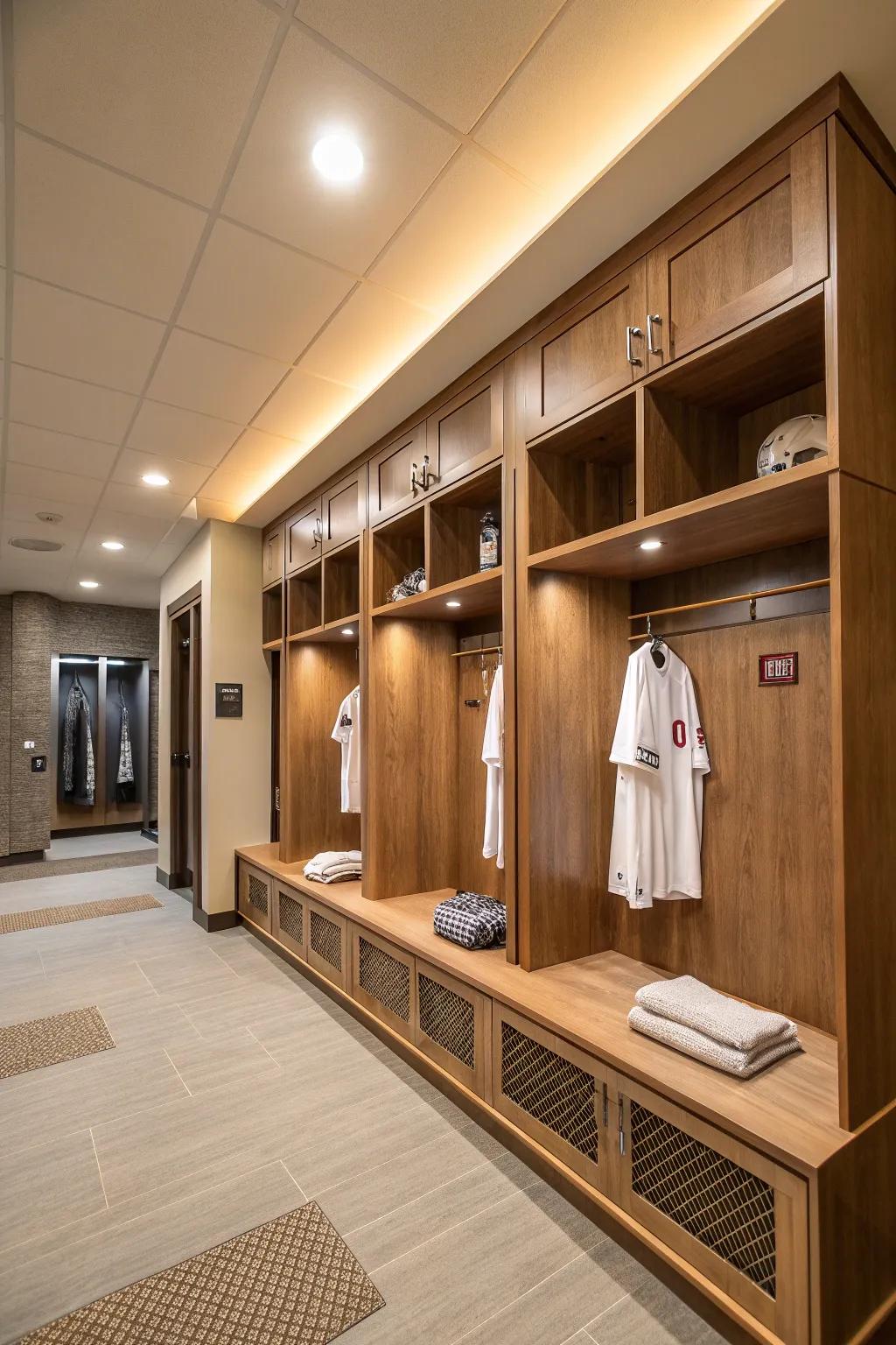 Personalize your locker room with custom storage that meets all your needs.