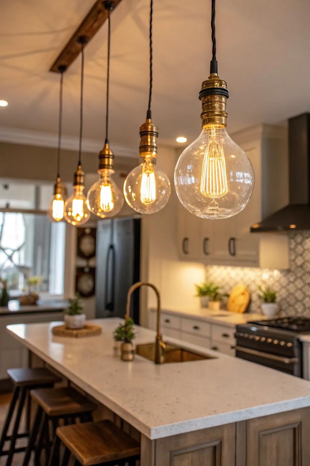 Blend modern and classic styles with vintage-style bulbs that add a warm, nostalgic glow.