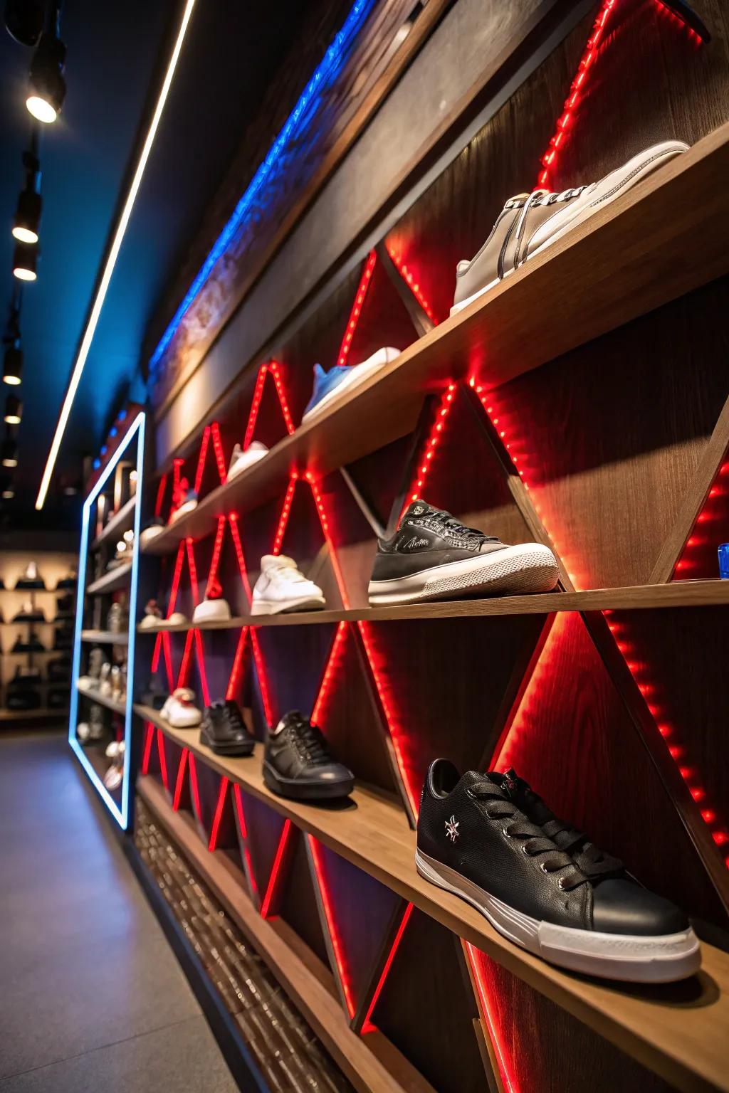 Achieve a dynamic display with staggered shelves that add movement and interest. #DynamicDesign #HomeCreativity