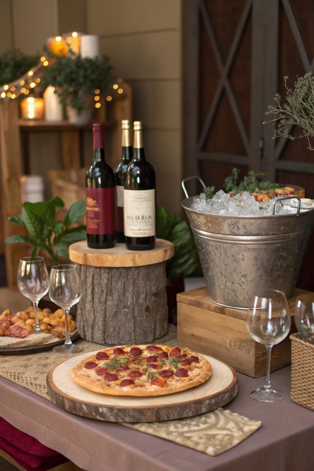 A chilled beverage station invites guests to refresh themselves, enhancing the convivial atmosphere. 🍷 #PartyDrinks #BeverageStation #Entertaining