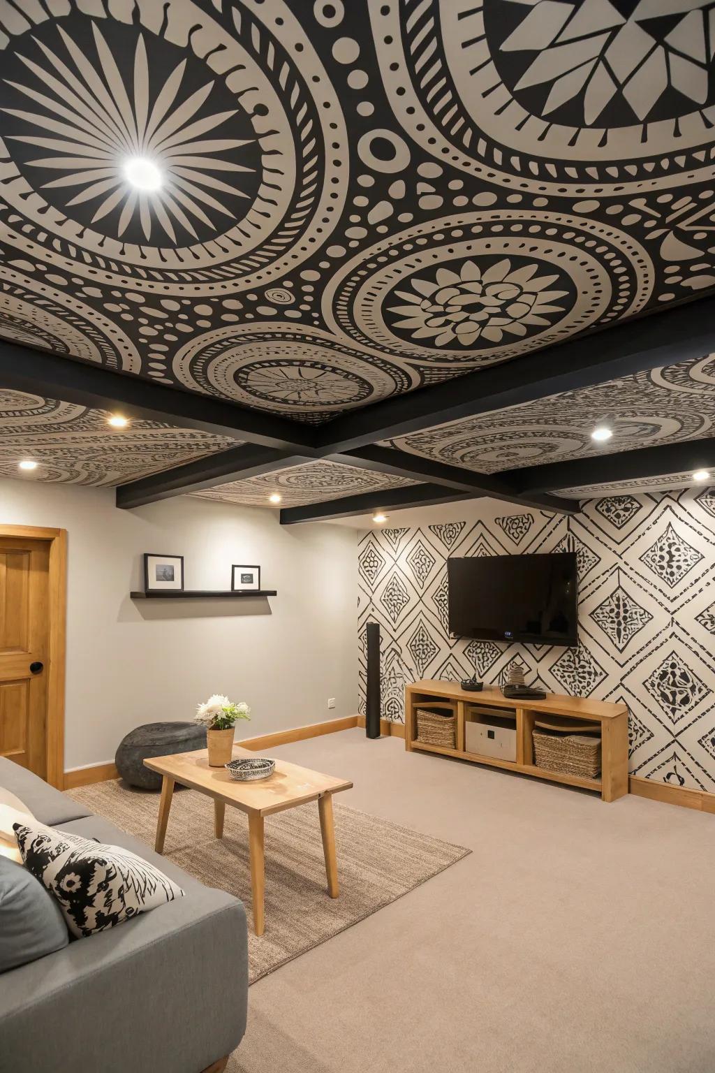 Transform your ceiling into a canvas for creativity. 🎨 #CeilingDesign #InteriorInspiration