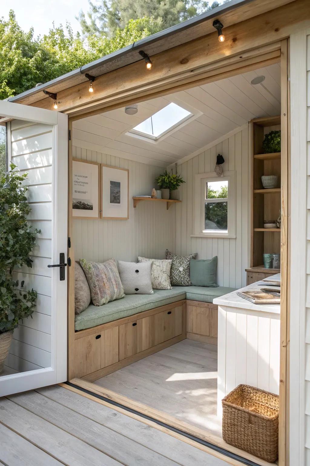 Transform a simple shed into your dream home.