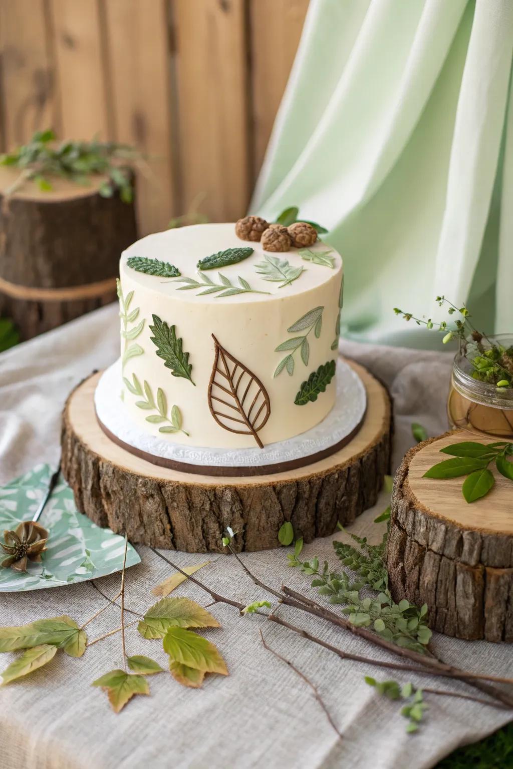 Celebrate the beauty of nature with a cake that embraces the great outdoors.