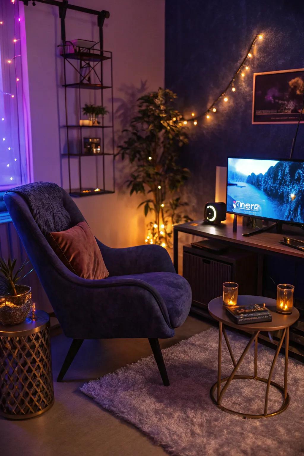 Create the perfect ambiance with smart lighting that adapts to your gaming mood.