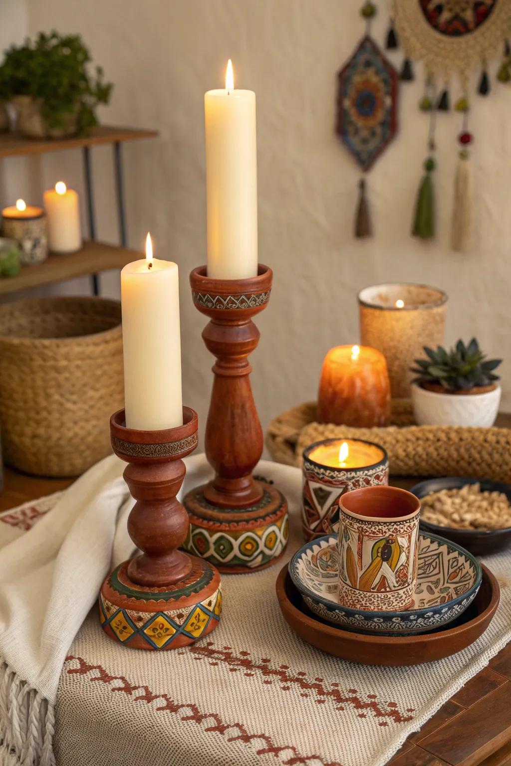 Light up your celebration with candles that add warmth and ambiance. 🕯️ #CozyVibes #WarmthAndGlow