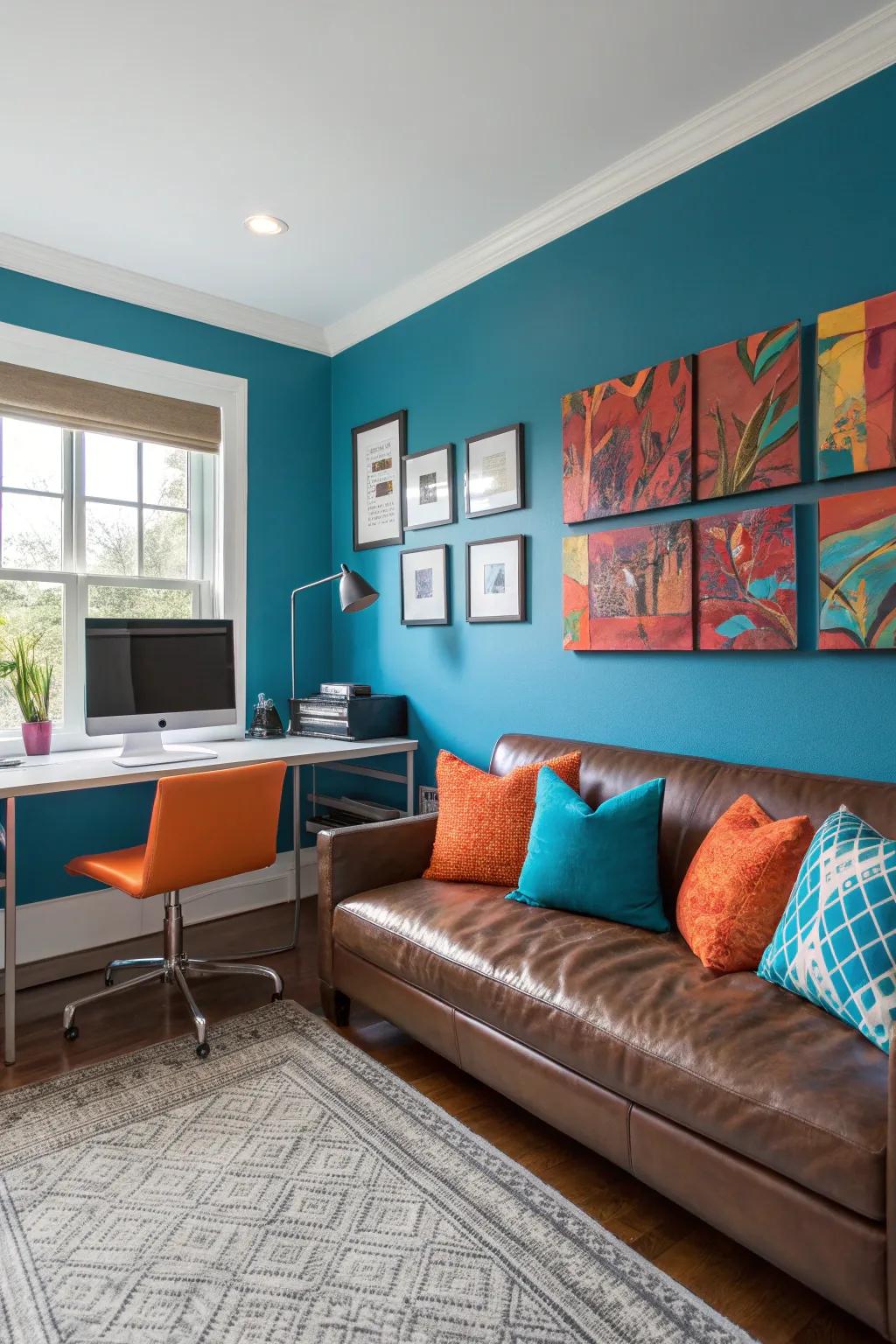 Achieve symmetry and focus with an opposite wall office layout. #BalancedDesign #FocusZone #SymmetricalSpaces