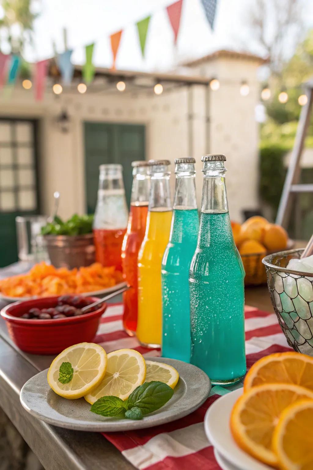 Sip on the sweet and bubbly flavors of Italy with a soda bar that's as refreshing as it is colorful. 🍹 #ItalianSoda #DrinkIdeas
