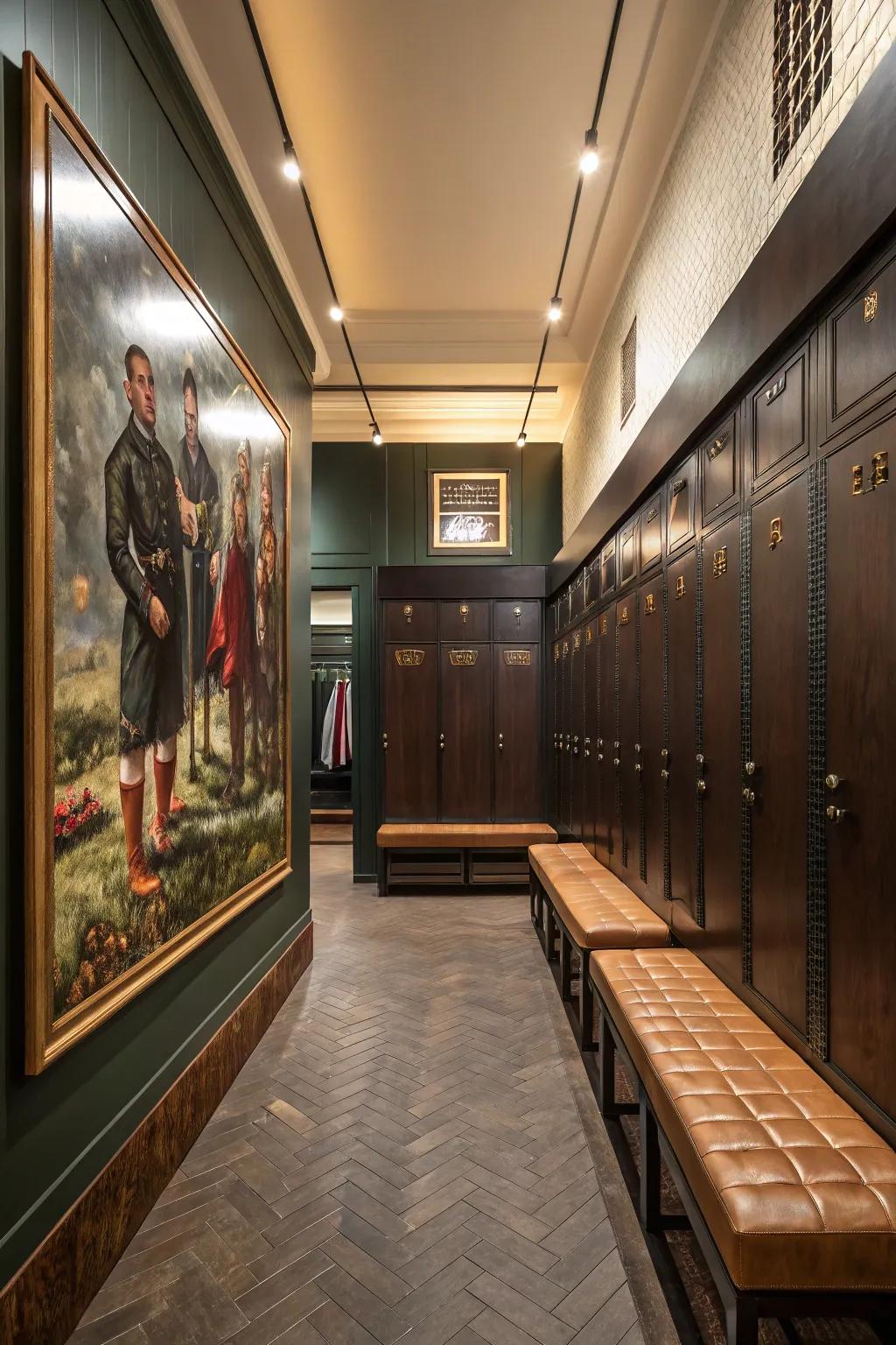 Make your locker room a canvas with striking art pieces. 🎨