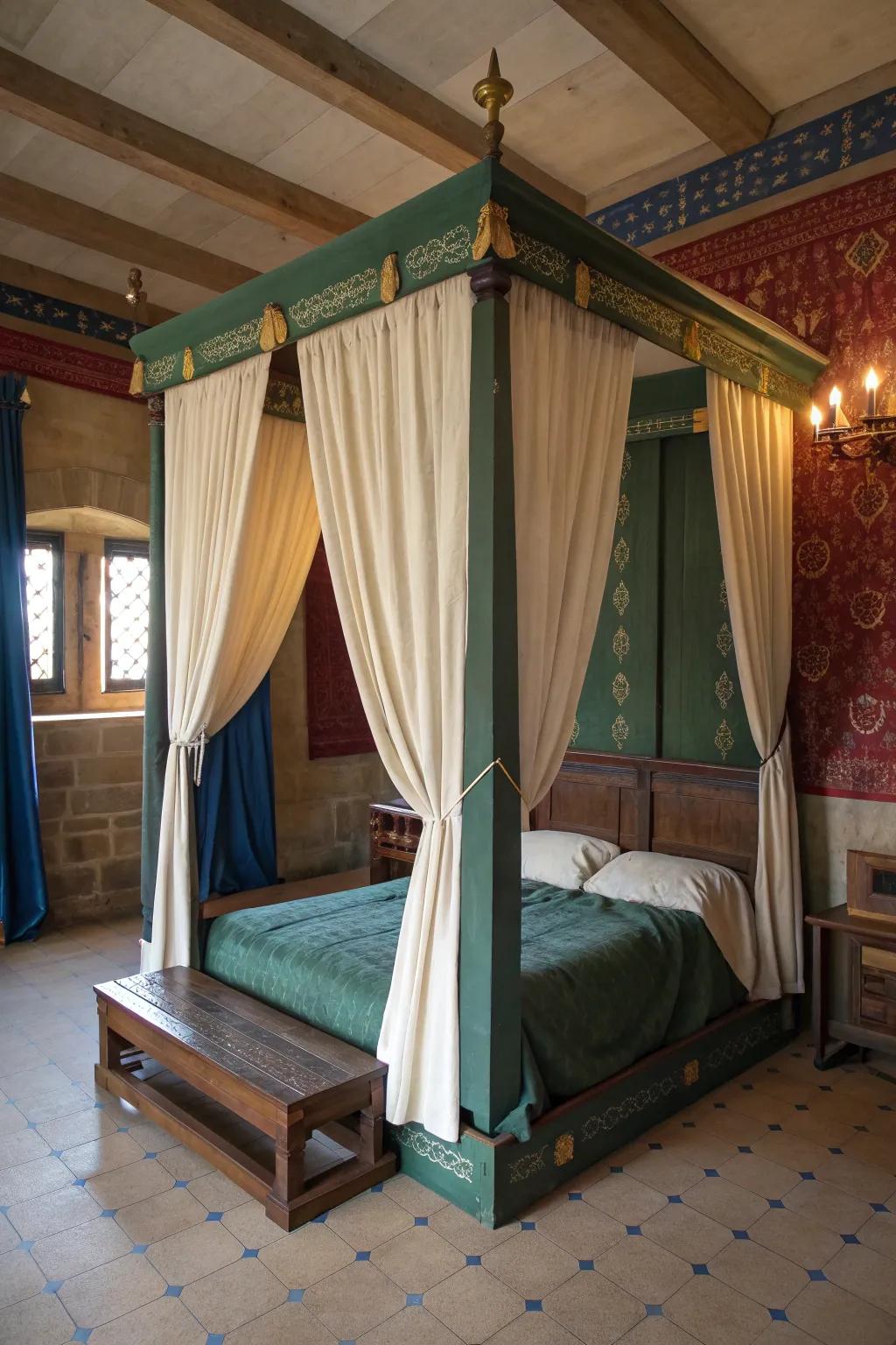 Transform your room into a royal retreat with colors that reflect medieval grandeur. 🎨 #ColorInspiration #Medieval