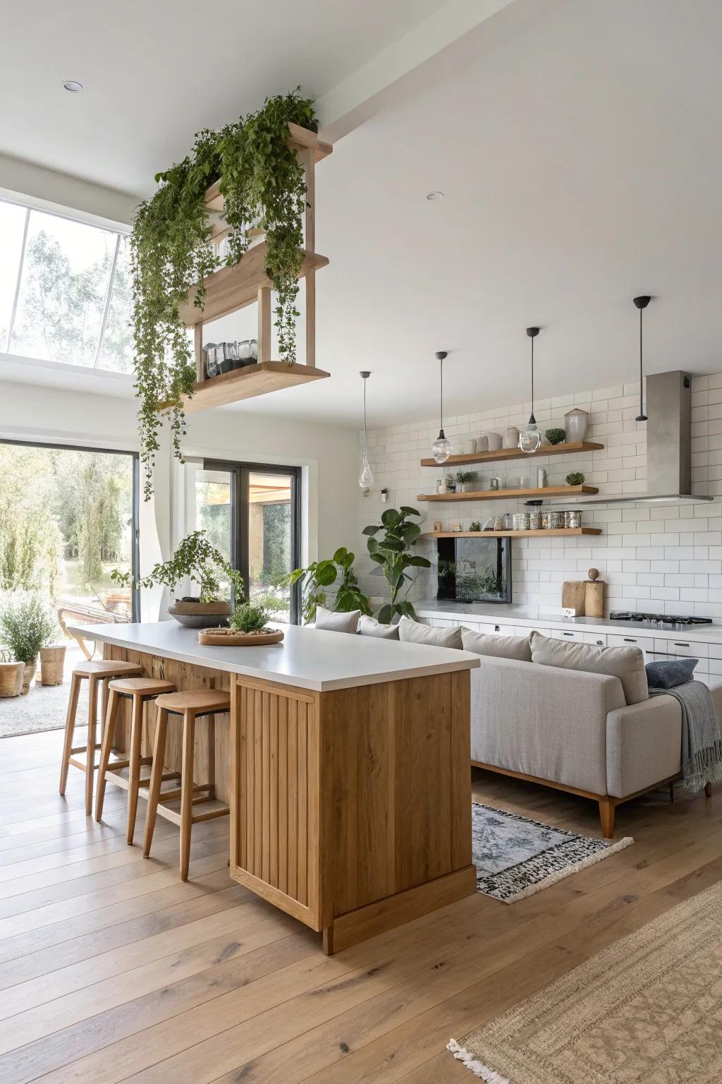 Add dimension and style with vertical design elements. 🏢 #VerticalDesign #OpenSpaces #HomeStyle