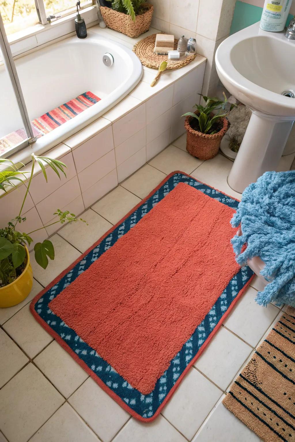 Add style and safety with chic non-slip floor mats.