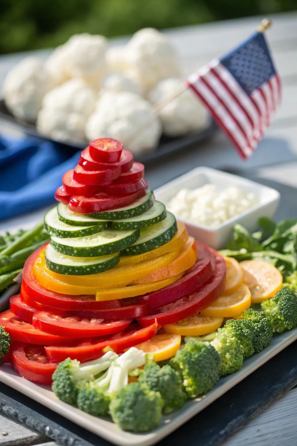 Reach new heights with this stunning veggie tower that’s sure to impress.