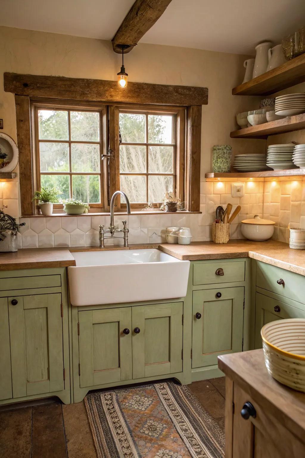 Combine practicality and charm with a classic farmhouse sink.