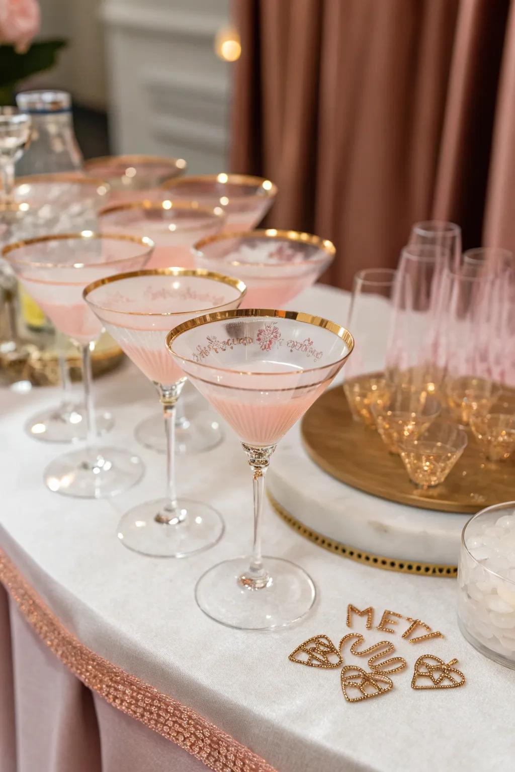 Add a personal touch with custom drink charms for your guests.