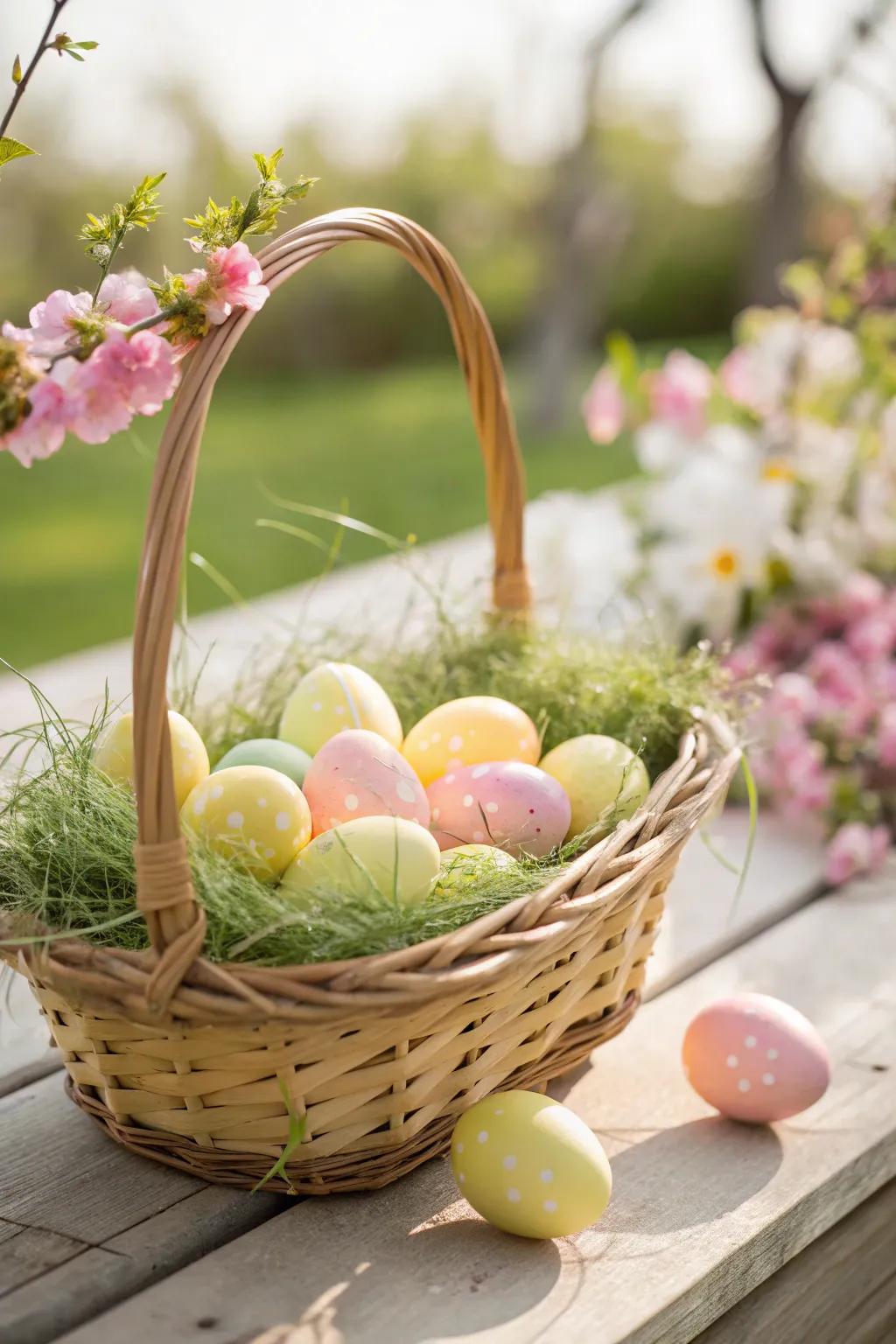 Add a touch of tradition with Easter basket props brimming with festive delights.